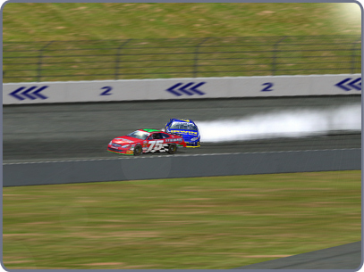Gav Seager spins and collects John Steward in Turn 2 (TS 3)